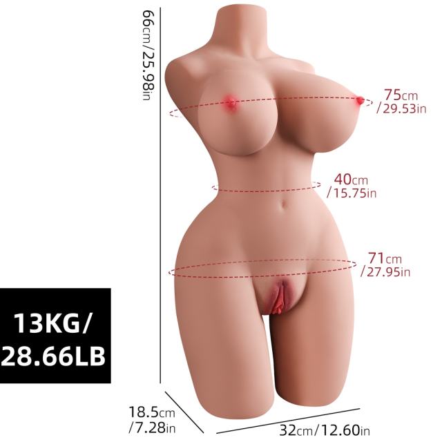 28.66LB Life-Like Flesh/Brown Colored TPE Sex Doll for Men