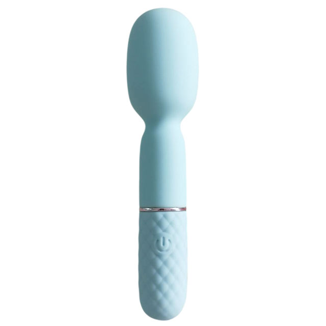 5.52'' Blue Silicone Mini Wand Vibrator