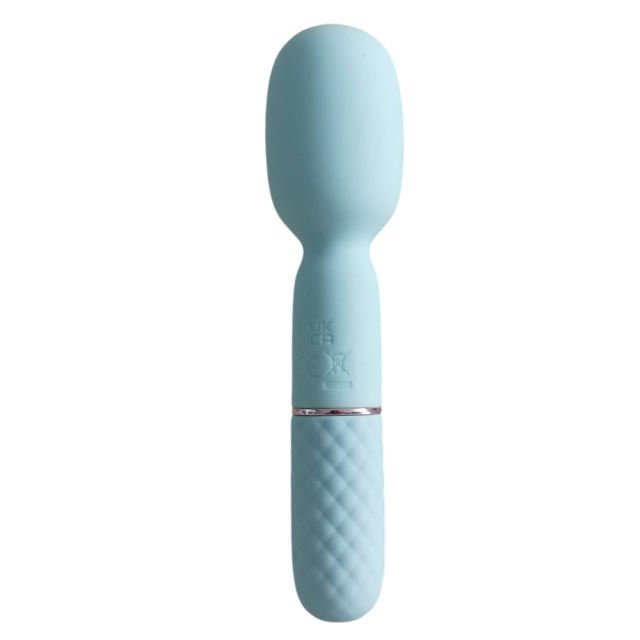 5.52'' Blue Silicone Mini Wand Vibrator