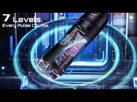 Customizable Black App-Controlled Vibrating &amp; Suction Masturbator – 7 Vibrating + 9 Suction Modes with Transparent Sleeve Design