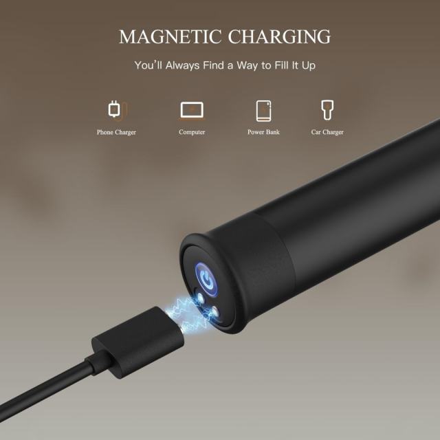 3.90" Black Rechargeable Bullet Vibrator – 10 Vibrating Modes
