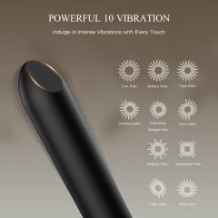 3.90" Black Rechargeable Bullet Vibrator – 10 Vibrating Modes