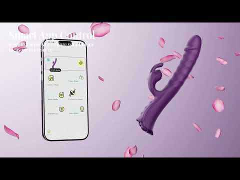 9.06" App-Controlled Thrusting Rabbit Vibrator – 9 Vibrating + 9 Thrusting Modes