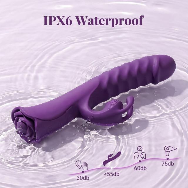9.06" App-Controlled Thrusting Rabbit Vibrator – 9 Vibrating + 9 Thrusting Modes