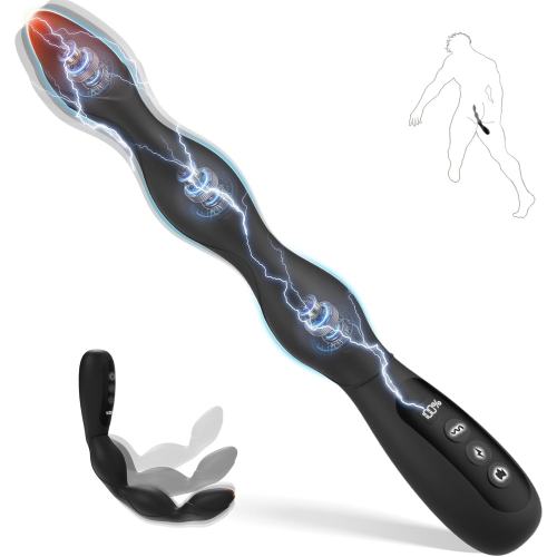 11.43" Heating Electrostimulation Vibrator – 10 Vibrating + 3 Heating + 5 Electrostimulation Modes