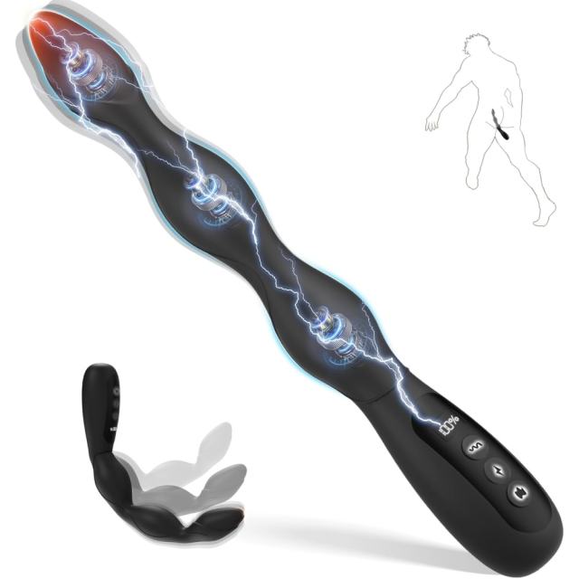 11.43" Heating Electrostimulation Vibrator – 10 Vibrating + 3 Heating + 5 Electrostimulation Modes
