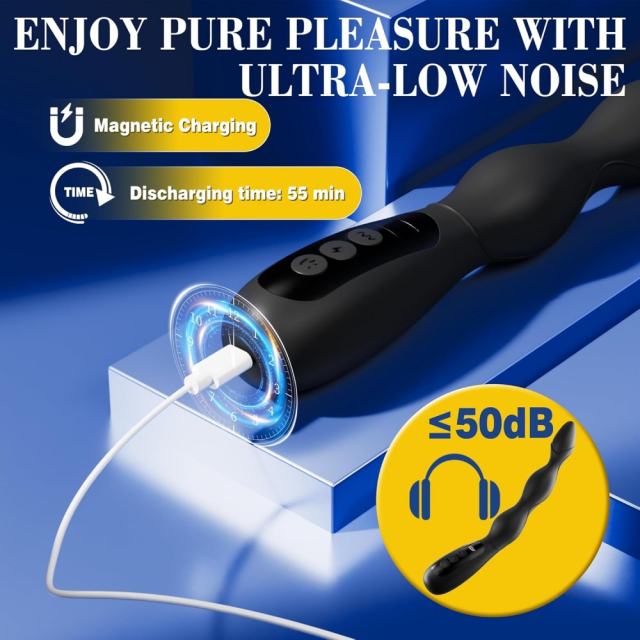 11.43" Heating Electrostimulation Vibrator – 10 Vibrating + 3 Heating + 5 Electrostimulation Modes