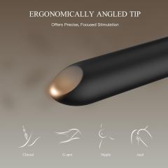 3.90" Black Rechargeable Bullet Vibrator – 10 Vibrating Modes