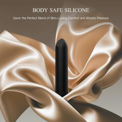 3.90" Black Rechargeable Bullet Vibrator – 10 Vibrating Modes