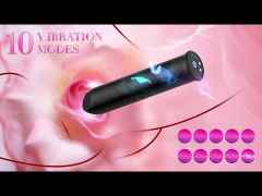 3.90" Black Rechargeable Bullet Vibrator – 10 Vibrating Modes