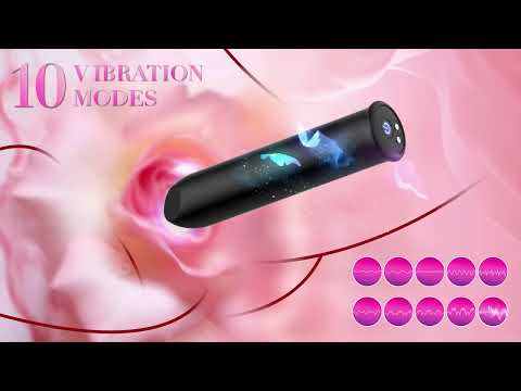 3.90" Black Rechargeable Bullet Vibrator – 10 Vibrating Modes