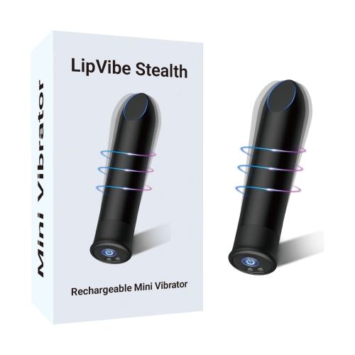 3.90" Black Rechargeable Bullet Vibrator – 10 Vibrating Modes