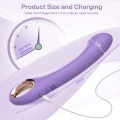 8.27" Purple Rechargeable Waterproof Silicone Curved G-Spot Vibrator – 10 Vibrating Modes