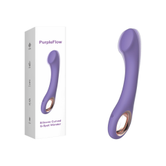 8.27" Purple Rechargeable Waterproof Silicone Curved G-Spot Vibrator – 10 Vibrating Modes