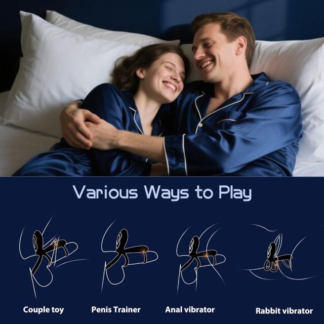 4.73" Black Rechargeable Waterproof Silicone Remote-Controlled Rotating Prostate Massager – 10 Vibrating + 10 Rotating Modes