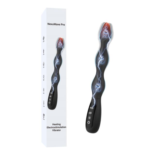 Customizable 11.43" Heating Electrostimulation Vibrator – 10 Vibrating + 3 Heating + 5 Electrostimulation Modes