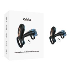 4.73" Black Rechargeable Waterproof Silicone Remote-Controlled Rotating Prostate Massager – 10 Vibrating + 10 Rotating Modes