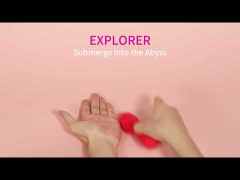 5.59'' Red Ripple Rechargeable Waterproof Silicone Vibrator – 10-Speed Vibration and Textured Design
