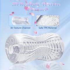4.93" Clear Waterproof TPE Male Masturbator – Textured Inner Channel