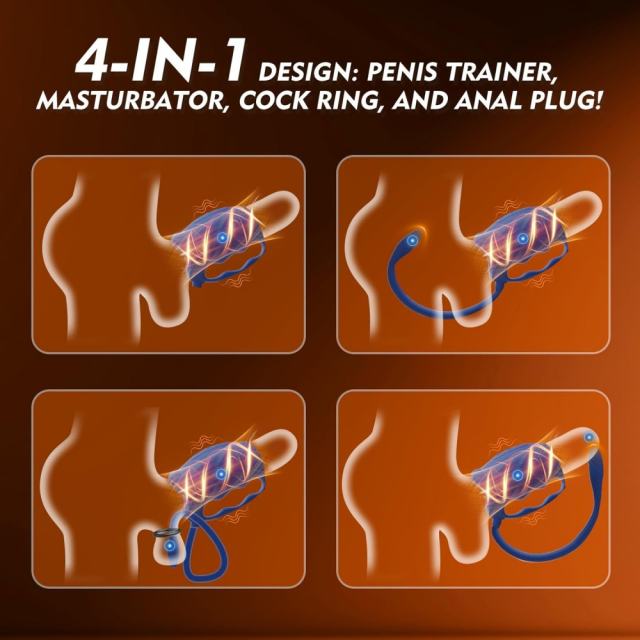 3.94" Dark Blue Rechargeable Waterproof Silicone Flexible Wearable Vibrator – 10 Vibrating Modes
