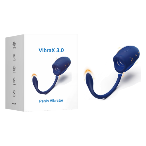 Customizable 3.94" Dark Blue Rechargeable Waterproof Silicone Flexible Wearable Vibrator – 10 Vibrating Modes