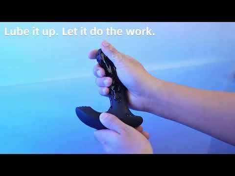 Customizable 6.11" Black Rechargeable Waterproof Silicone Remote-Controlled Beads Motion Prostate Massager – 9 Vibrating + 9 Wiggling + 9 Beads Motion Modes