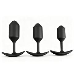 3-Piece Black Waterproof Silicone Butt Plug Set – Small, Medium & Large Sizes