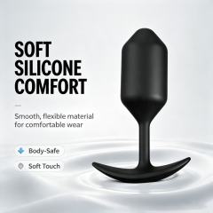 3-Piece Black Waterproof Silicone Butt Plug Set – Small, Medium & Large Sizes