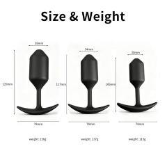 3-Piece Black Waterproof Silicone Butt Plug Set – Small, Medium & Large Sizes