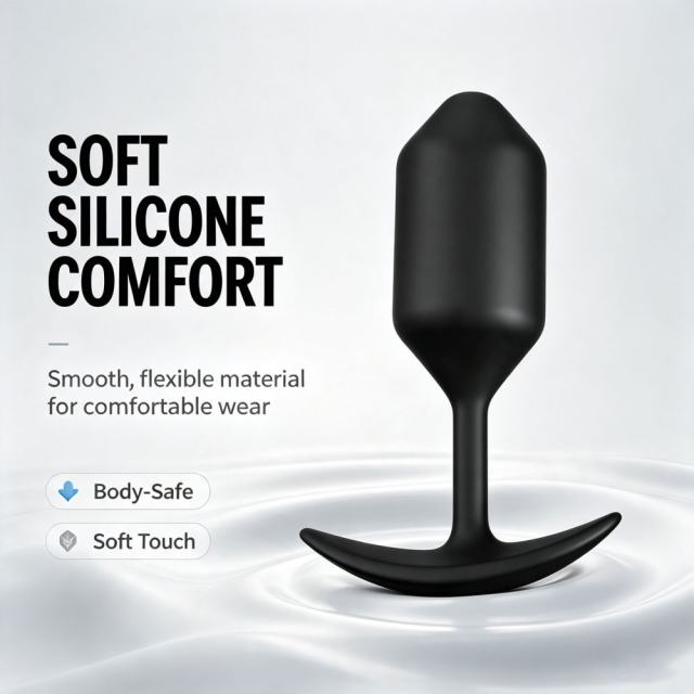 3-Piece Black Waterproof Silicone Butt Plug Set – Small, Medium & Large Sizes
