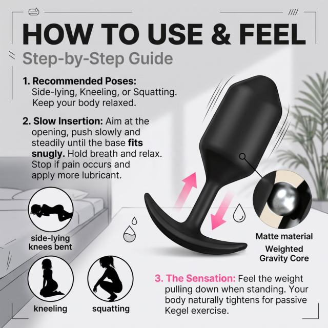 3-Piece Black Waterproof Silicone Butt Plug Set – Small, Medium & Large Sizes