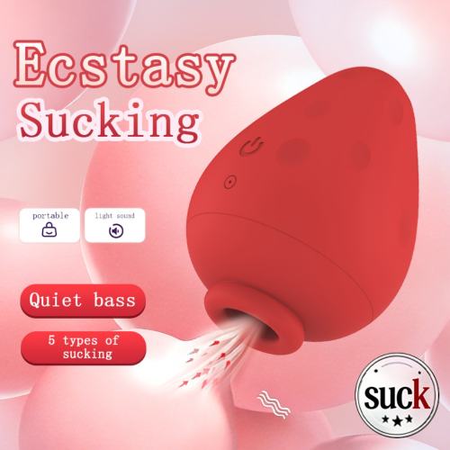 Red Rechargeable Waterproof Silicone Clitoral Suction Stimulator – 5 Suction Modes