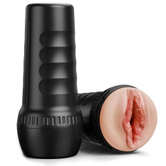 7.80" Flesh & Black Waterproof TPE + ABS Male Masturbator – 6.70" Inner Channel