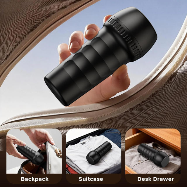 7.80" Flesh & Black Waterproof TPE + ABS Male Masturbator – 6.70" Inner Channel