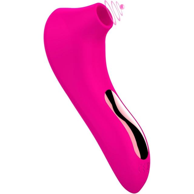 4.73" Magenta Rechargeable Waterproof Silicone Clitoral Suction Stimulator – 7 Suction Modes