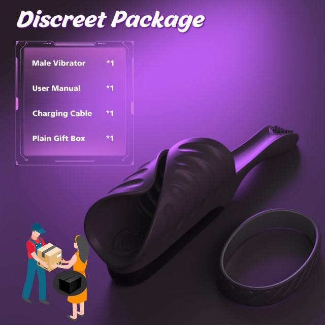 7.09" Black Rechargeable Waterproof Silicone Tapping Vibrator with Silicone Ring – 10 Vibrating + 5 Tapping Modes