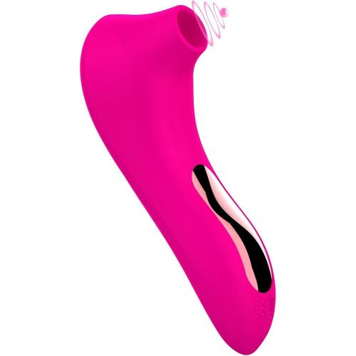 4.73" Magenta Rechargeable Waterproof Silicone Clitoral Suction Stimulator – 7 Suction Modes