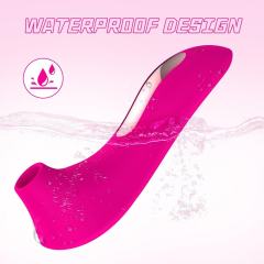 4.73" Magenta Rechargeable Waterproof Silicone Clitoral Suction Stimulator – 7 Suction Modes