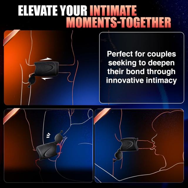 6.90" Black Rechargeable Waterproof Silicone App-Controlled Male Masturbator – 10 Vibrating Modes
