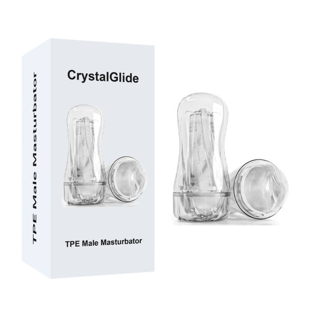 Customizable Transparent TPE Life-Like Vagina Male Masturbator with 7'' Depth