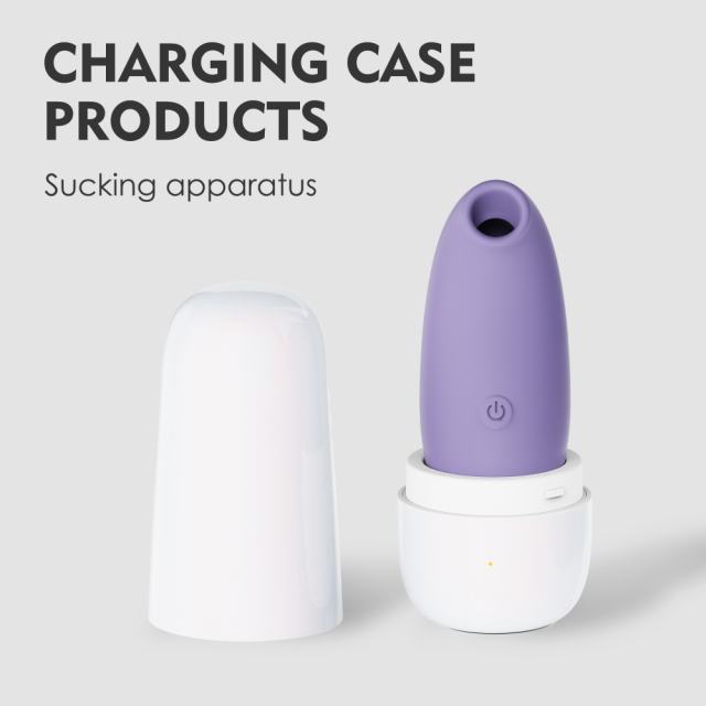4.02" White & Purple Rechargeable Waterproof Silicone Clitoral Suction Stimulator – 10 Suction Modes