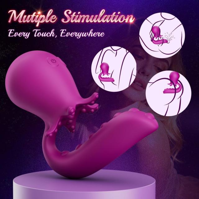 5.91" Purple Rechargeable Waterproof Silicone + ABS App-Controlled Wearable Vibrator – 10 Vibrating + 10 Swinging Modes