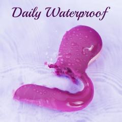 5.91" Purple Rechargeable Waterproof Silicone + ABS App-Controlled Wearable Vibrator – 10 Vibrating + 10 Swinging Modes