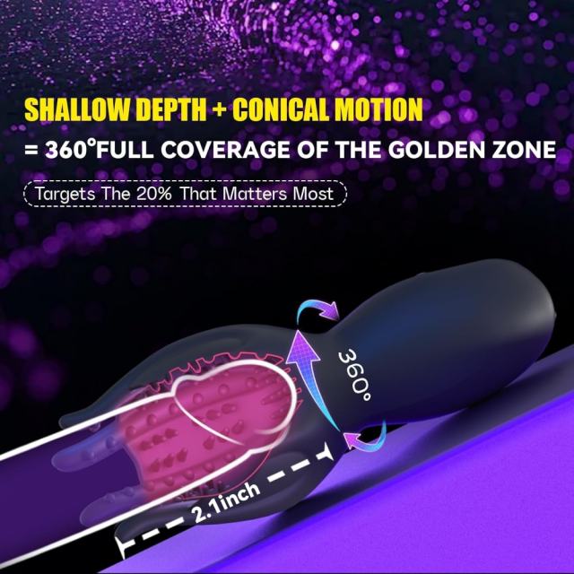 6.70" Black Rechargeable Waterproof Silicone Rotating Massager with Digital Display – 9 Vibrating + 9 Rotating Modes