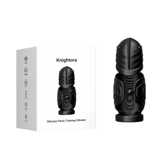 Customizable 5.48" Black Rechargeable Waterproof Silicone Rotating Male Masturbator – 10 Vibrating + 10 Rotating Modes