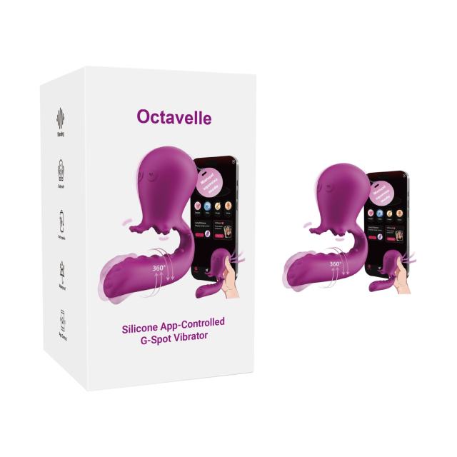 Customizable 5.91" Purple Rechargeable Waterproof Silicone + ABS App-Controlled Wearable Vibrator – 10 Vibrating + 10 Swinging Modes