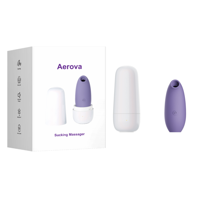 4.02" White &amp; Purple Rechargeable Waterproof Silicone Clitoral Suction Stimulator – 10 Suction Modes
