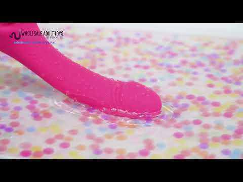 Customizable 10-Mode Waterproof Rechargeable Remote-Controlled Magenta Dual-Ended Vibrator with Sucking & Tongue-Licking