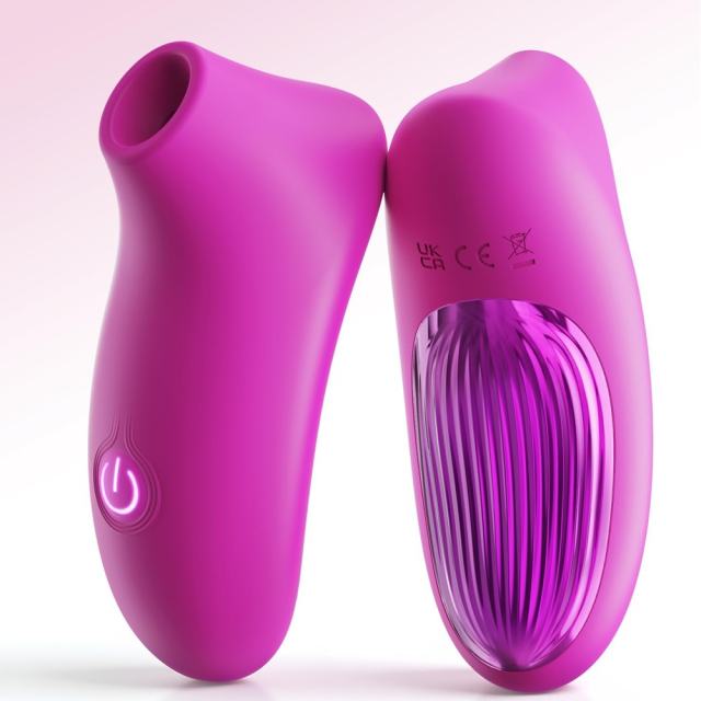 Purple Rechargeable Waterproof Silicone Clitoral Suction Massager – 10 Suction Modes