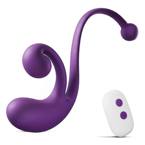 Dark Purple Rechargeable Waterproof Silicone Remote-Controlled Wearable Vibrator – 9 Vibrating Modes